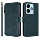 thumbnail image 2 of Funda Cartera Mariposa para [Xiaomi Redmi 13 4G/5G] con Soporte y Cremallera Verde oscuro, 2 of 6