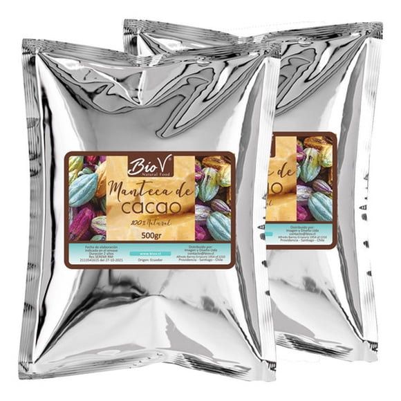 Manteca De Cacao Pura 1 Kilo 100% Natural Bio V