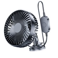 Bothyi - Ventilador De Refrigeración Para Coche Eléctrico, 12V, 24V, Usb, Resistente, Negro, Fácil De Instalar, Soporte De Succión De Viento Fuerte