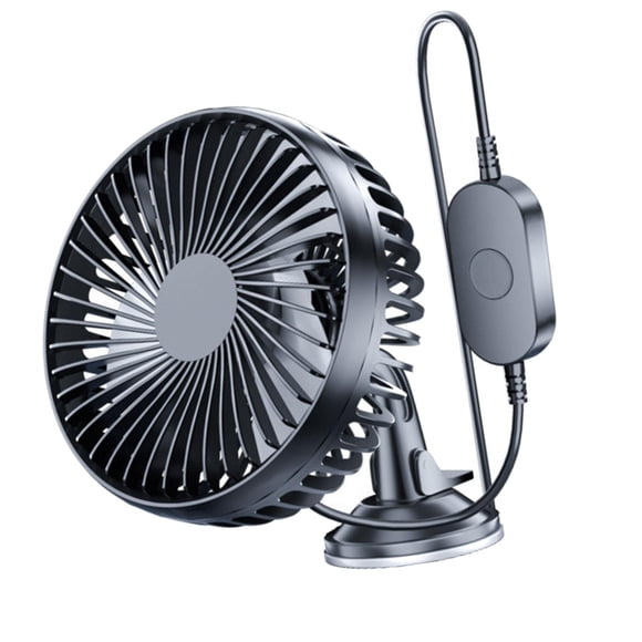 Ventilador De Refrigeración Para Coche Eléctrico, 12V, 24V, USB, Resistente, Negro, Fácil De Instalar, Soporte De Succión De Viento Fuerte