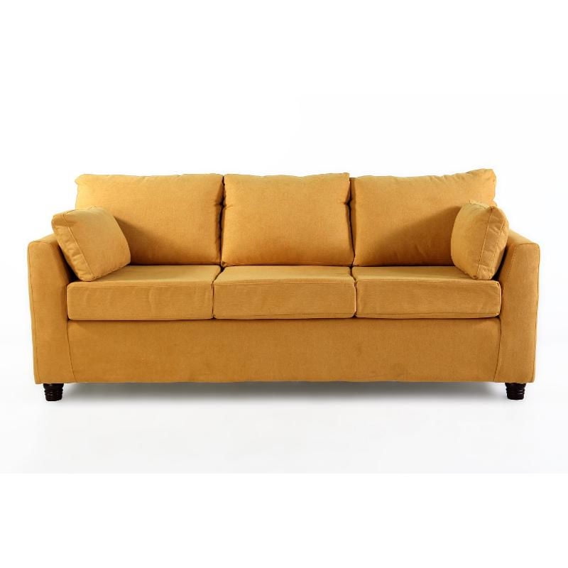 Kea - Sofá 3 Cuerpos Texas Tela Oro