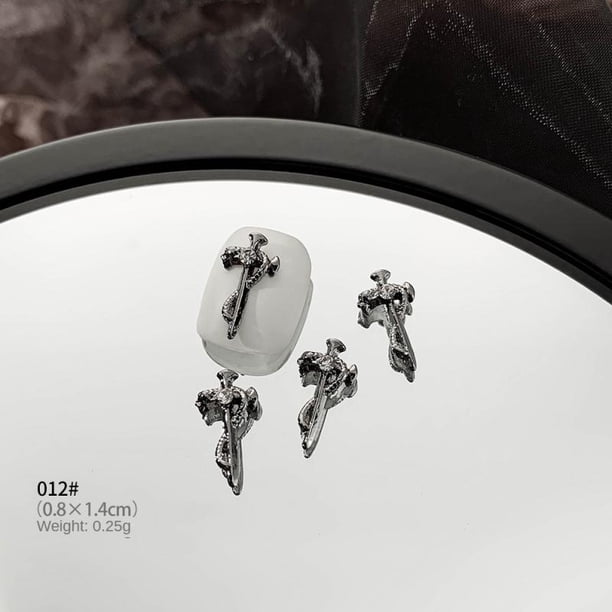 Personalized Nail Art Accessories Not Easy To Break Alloy Nail Art Crow Heart Cross Health & Beauty Cross Nail Art Jewelry
