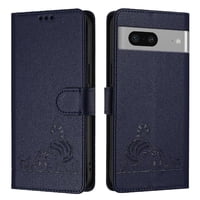 Funda Tipo Cartera Foxdock Para Google Pixel 7 Con Soporte, Ranuras, Rfid, Diseño De Gato