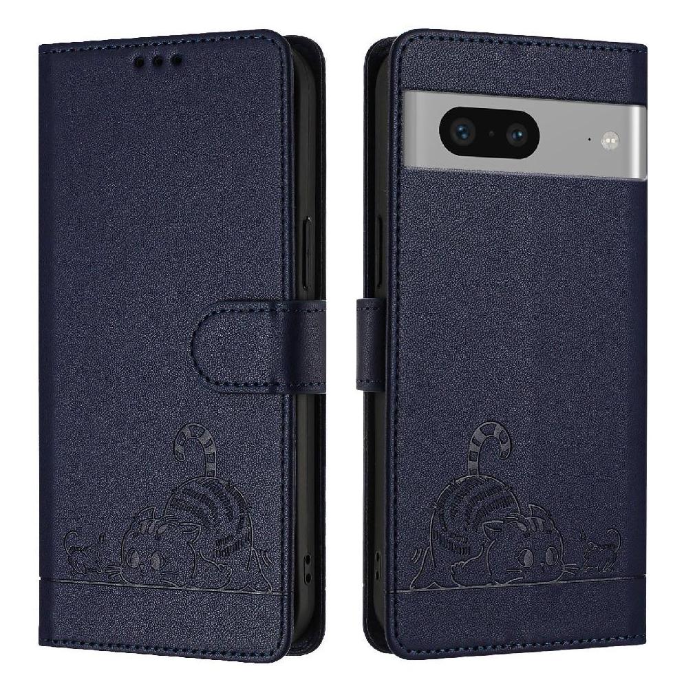 Funda Tipo Cartera Foxdock Para Google Pixel 7 Con Soporte, Ranuras, Rfid, Diseño De Gato