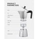 thumbnail image 4 of Cafetera Espresso De 9 Tazas Moka Para Gas Y Eléctrica, 4 of 6