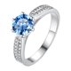 thumbnail image 1 of Anillos de Diamante Azul de 1-3 Quilates en Oro Blanco de 18K Moissanite Rings para Mujer Regalo Color D Claridad VVS1 Anillo de Plata Esterlina S925 Joyería Anillos de Boda de Moissanita con, 1 of 9