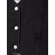 thumbnail image 5 of INSPIRE CHIC Chaleco de Mezclilla para Mujer sin Mangas con Cuello en V y Botones, Corto, Talla S, Negro, 5 of 6