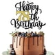 thumbnail image 1 of Decoración para tartas Leetaivie Happy 78th Birthday con purpurina negra y dorada, 1 of 3