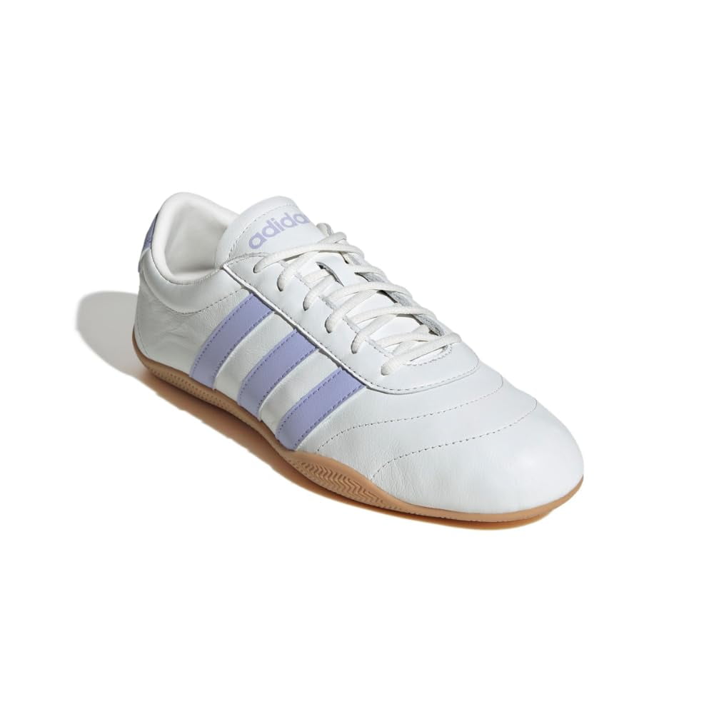 Zapatos Adidas Grand Court Low Top Para Mujer, Blanco/violeta 8