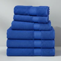 Pack 6 Toallas Chiteco 100% Algodón Baño Y Manos 400G Color Azul