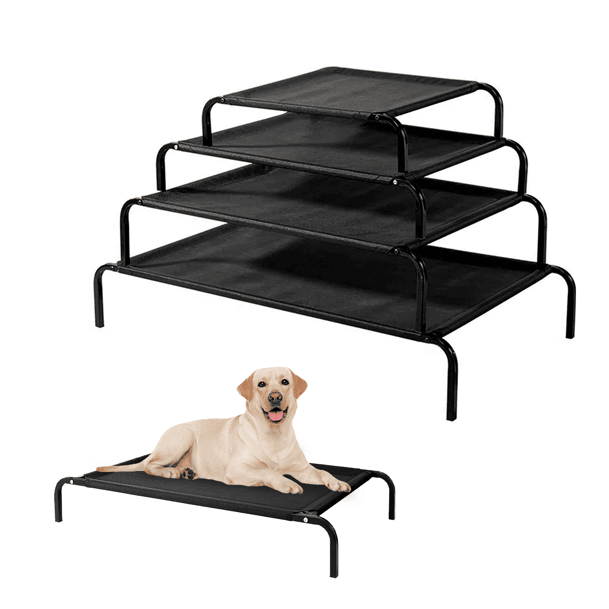 Keru - Cama Refrescante En Altura Para Perros Gatos Elevada, Talla L