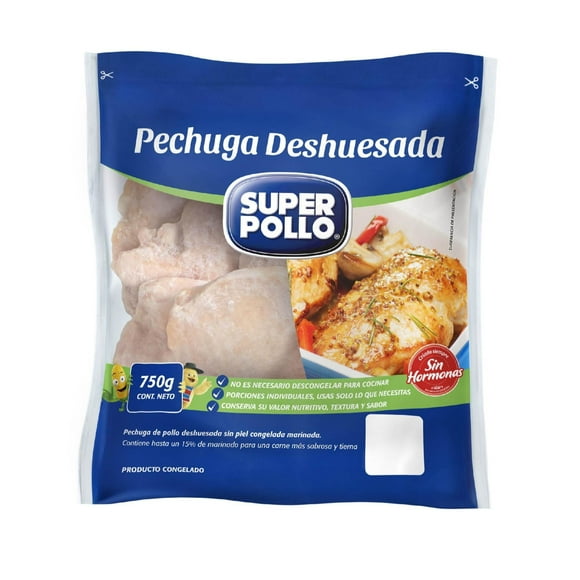 Pollo Pechuga Deshuesada Congelada, 750 g