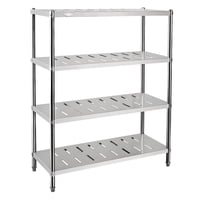 Prochef - Estante 4 Bandejas Perforadas 120X50X155 Cm. Acero Inox