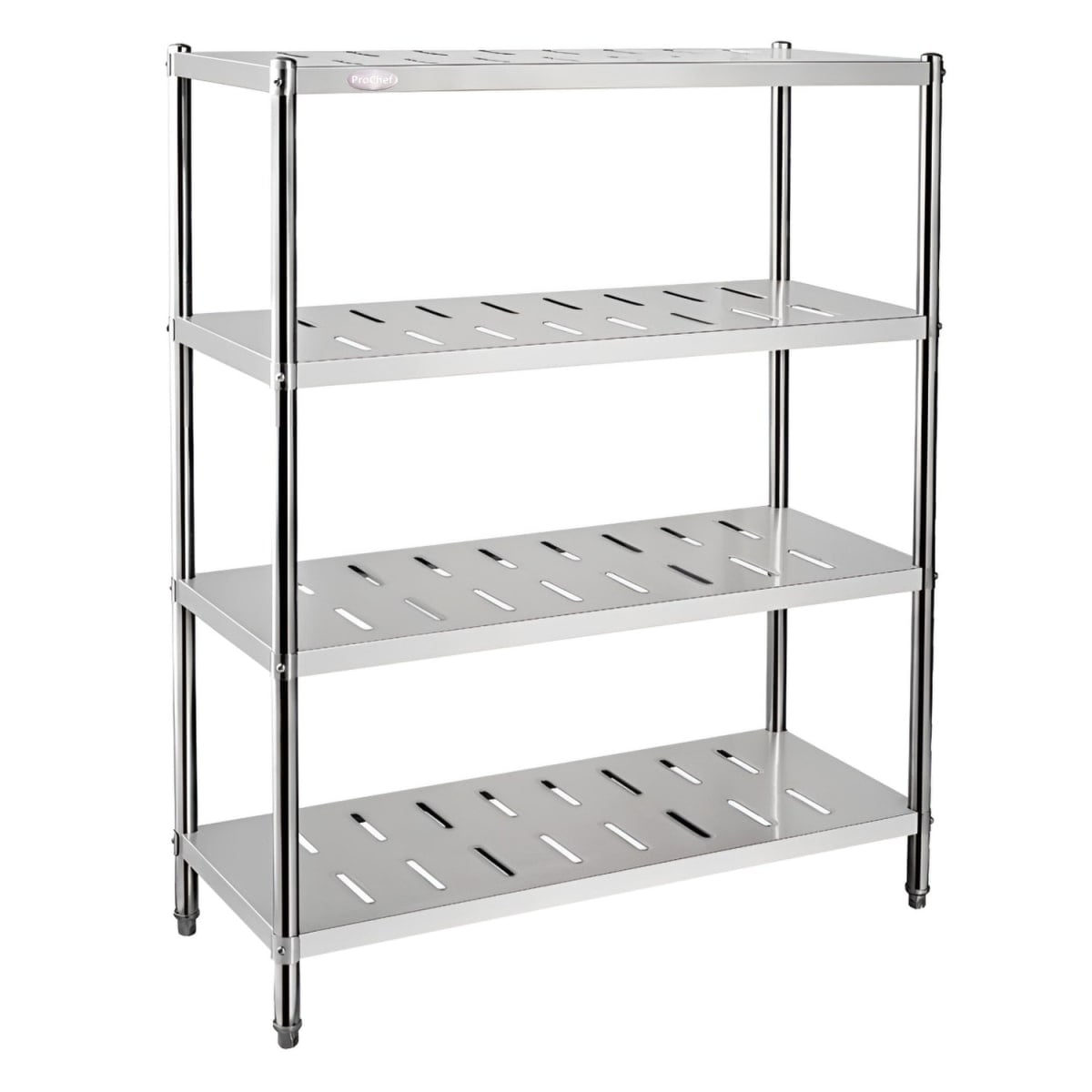 Pro Chef - Estante 4 Bandejas Perforadas 120x50x155 Cm. Acero Inox
