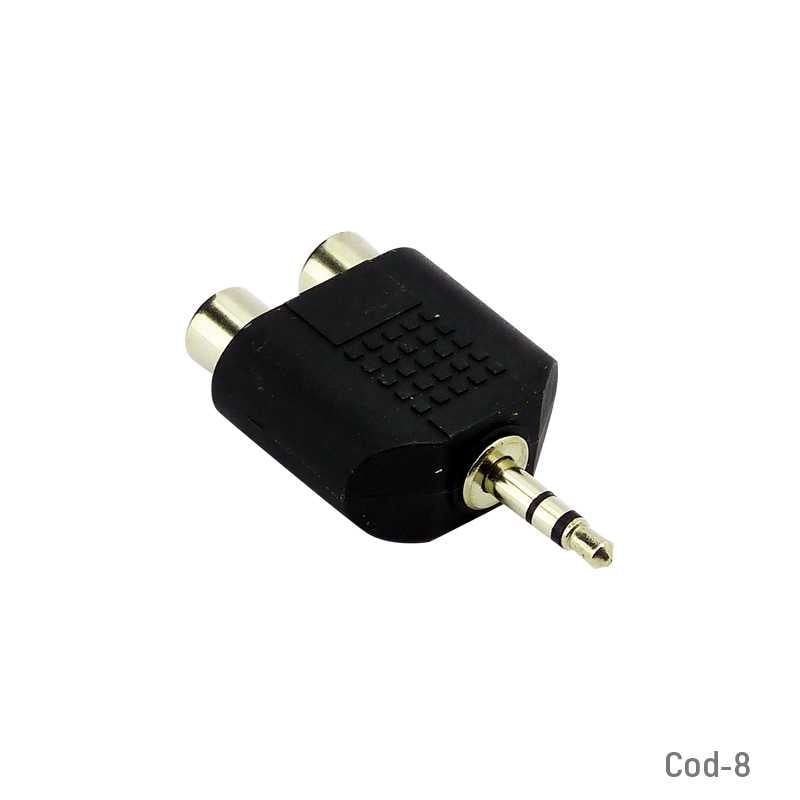 Genérico - Adaptador 2 Rca A Plug 3,5mm