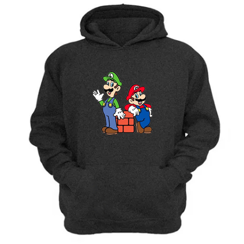 Genérico - Polerón Canguro Plomero Rojo Gris Oscuro Talla S Unisex