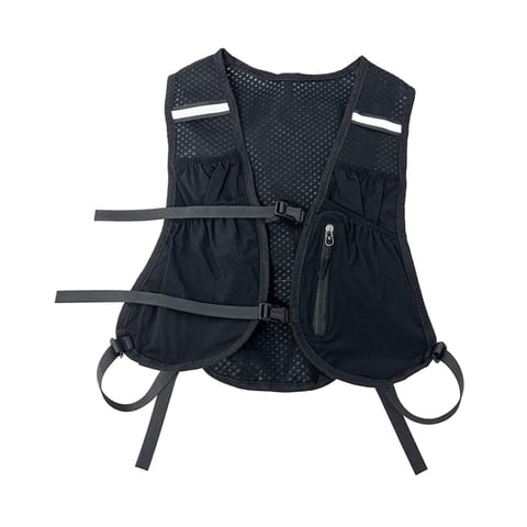 Ioensy - Chaleco De Hidratación Reflectante Para Correr, Ideal Para Acampar, Senderismo Y Caminatas Nocturnas, Color Negro.