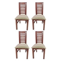 Koliat - Pack 4 Sillas Oporto Caramelo Tapiz Beige