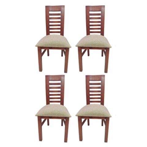 Koliat - Pack 4 Sillas Oporto Caramelo Tapiz Beige