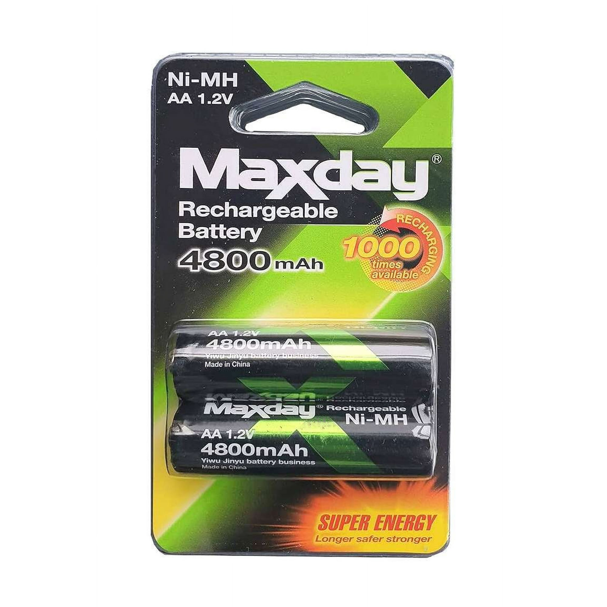 Gen - Pack De 2 Pilas Recargables Maxday Aa 4800mah