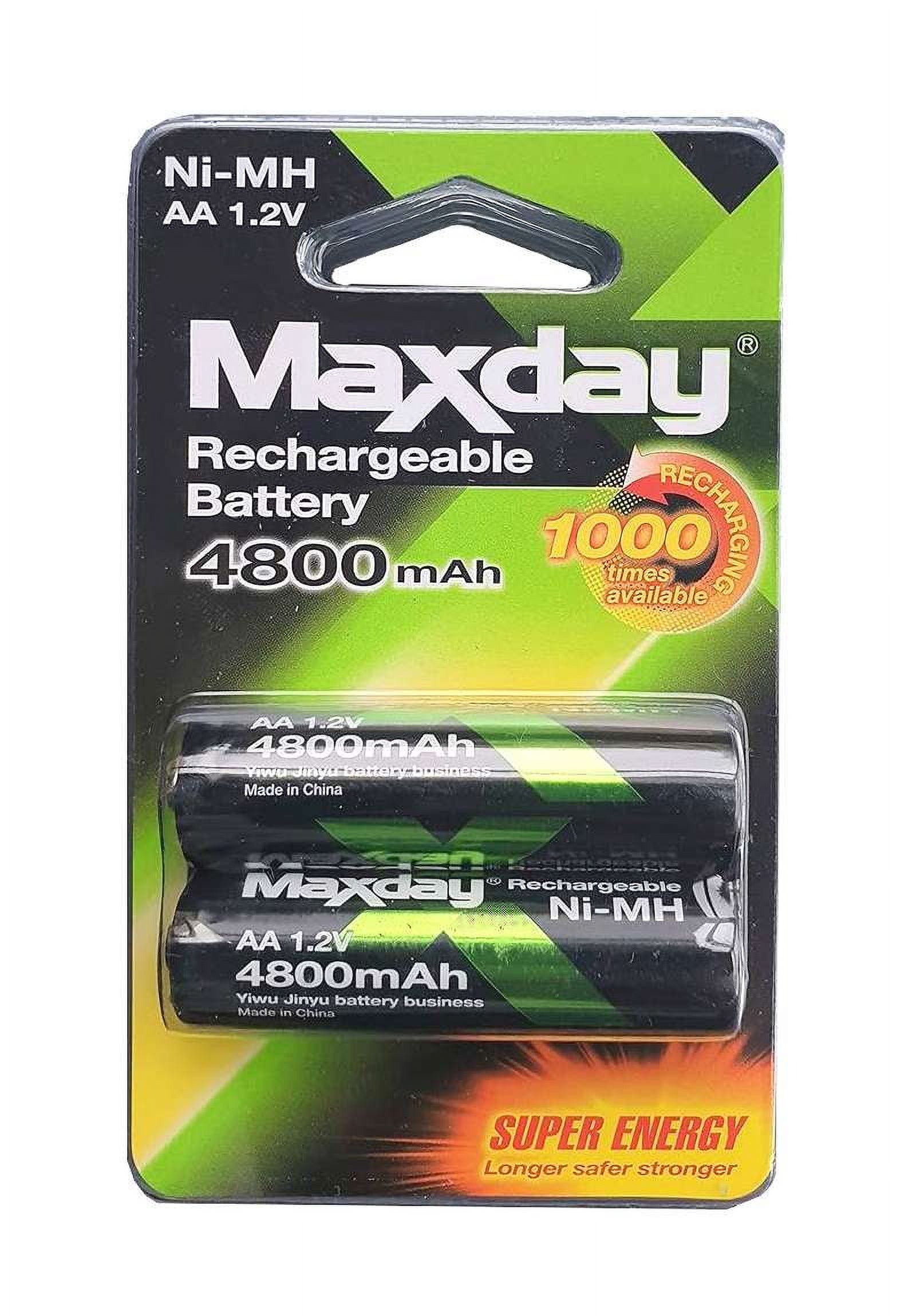 Gen - Pack De 2 Pilas Recargables Maxday Aa 4800Mah