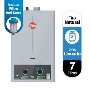 Calefont 7 Litros Gas Licuado Tiro Natural Rheem