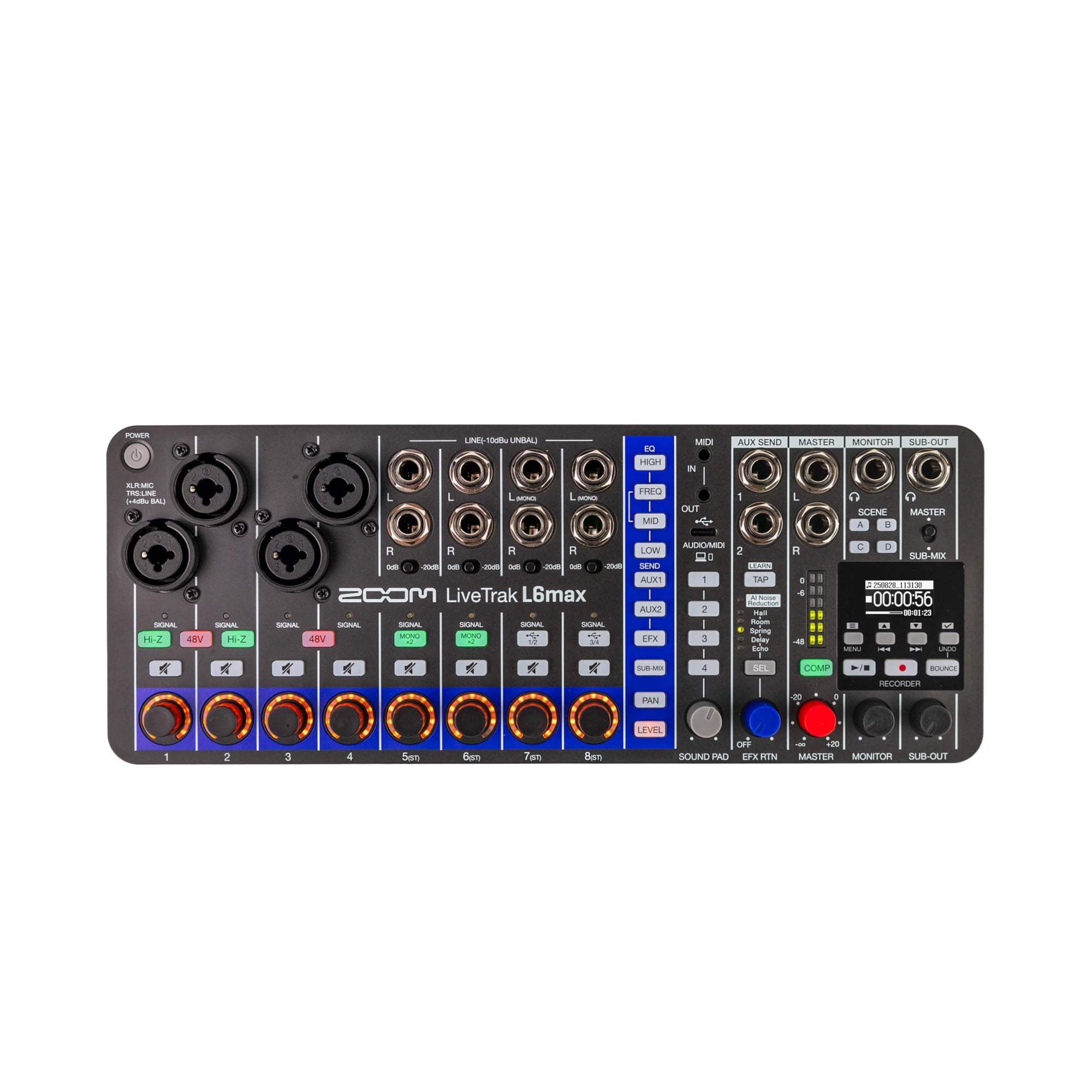 Mezcladora De Audio Portátil Zoom Livetrak L6max De 12 Canales
