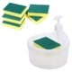 thumbnail image 4 of Dispensador De Jabón Para Platos Y Soporte De Esponja Con 6 Esponjas Práctico Para Fregadero De Hotel Transparente, 4 of 5