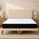 thumbnail image 3 of Cama europea Kumara 2 plazas con colchón y respaldo capitoné beige en lino 150x190 cm, 3 of 5