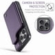 thumbnail image 2 of Funda Tipo Cartera de Cuero Morada para iPhone, Estuche Protector Anti Impacto con Tarjetero, Ranuras para Tarjetas y Espacio para Efectivo, 2 of 5