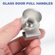 thumbnail image 4 of Manija de tirador de puerta de vidrio Uxcell, clips de puerta sin perforación de acero inoxidable con tornillo plateado 2, 4 of 7