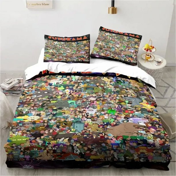 Cartoon futuramas Bender bedding set duvet cover bed set quilt cover pillowcase comforter king queen size boys adult bedding set