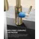 thumbnail image 5 of Grifo de cocina FORIOUS Gold con pulverizador desplegable de acero inoxidable, 5 of 6