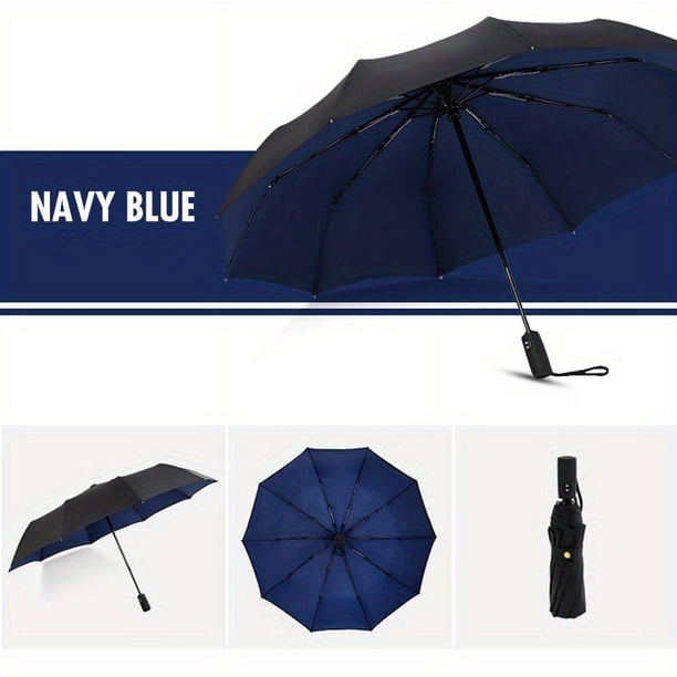 Simple Automatic Windproof Umbrella Double Layer Large Umbrella