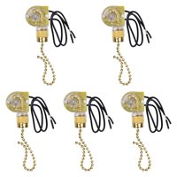 Magideal - 5 Cadenas De Tracción Para Luces De Ventilador De Repuesto De Pared, 2 Cables, Interruptor De Ventilador De Techo Profesional, Resistente Y De Alto Re Oro