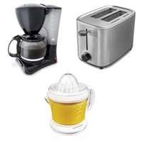 Genérico - Combo Cafetera + Exprimidor De Citricos + Tostador