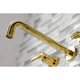 thumbnail image 3 of Grifo de tina de montaje en pared Kingston Brass Milano de dos manijas, 3 of 7