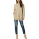 thumbnail image 2 of INSPIRE CHIC Suéter casual de mujer con cuello redondo, manga larga y bolsillos L Caqui, 2 of 7