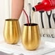 thumbnail image 3 of Copas de vino de acero inoxidable macizo de primera calidad | Juego de 2 copas grandes sin tallo | Perfectas para disfrutar al aire libre, 3 of 5