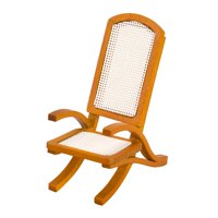 Magideal - Silla De Mimbre De Casa De Muñecas De Madera A Escala 1:12 Para Manualidades, Sillón Portátil Con Paisaje Diy, Sillón En Miniatura Para Salón Interior