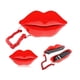 thumbnail image 3 of Teléfono TelPal rojo con forma de labios, teléfono fijo con cable y diseño novedoso, 3 of 6