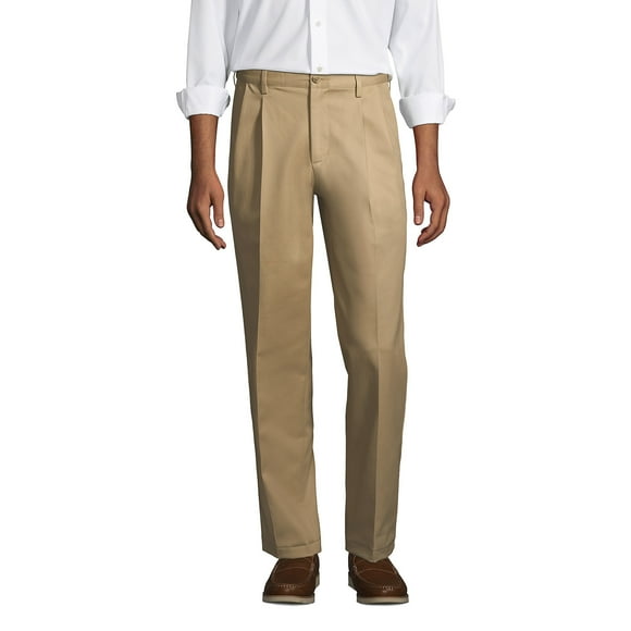 Pantalón Gabardina Hombre Pinzado Beige