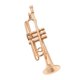 thumbnail image 4 of 1/12 instrumento musical miniatura modelo de trompeta de metal para la decoración de la casa de mu?ecas, 4 of 5