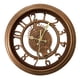 thumbnail image 4 of Reloj de pared silencioso de 11 pulgadas, silencioso, sin tictac, grande, rústico, 3D, decorativo, arte de lujo, decoración industrial Steampunk Cobre Antiguo, 4 of 5