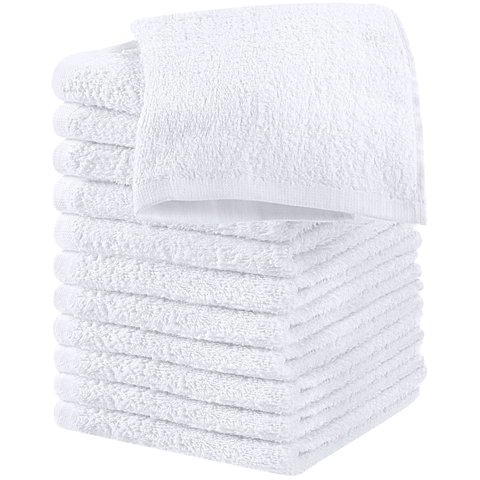 Utopia Towels - Juego De Paños Utopia, 12 Unidades, 100% Algodón, Color Blanco