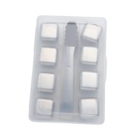 Bothyi - Cubos De Hielo De Acero Inoxidable, Cubos De Hielo De Whisky Reutilizables Para Whisky, Fiesta De Vacaciones, 8 Cubos