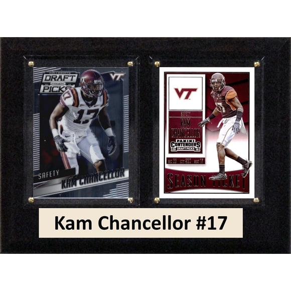 Placa C&I Collectables NCAA Virginia Tech Hokies Kam Chancellor