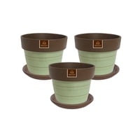Pottery - Set De 3 Maceta Greta 16Cm Menta Y Sus Platos