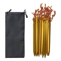 Magideal - Estacas Para Tienda De Campaña, Estacas Con Cuerdas De Tracción, Anclajes, Estacas De Metal Para Suelo, Estacas Para Mochilero En El Desierto, Refugio 24 Piezas Oro