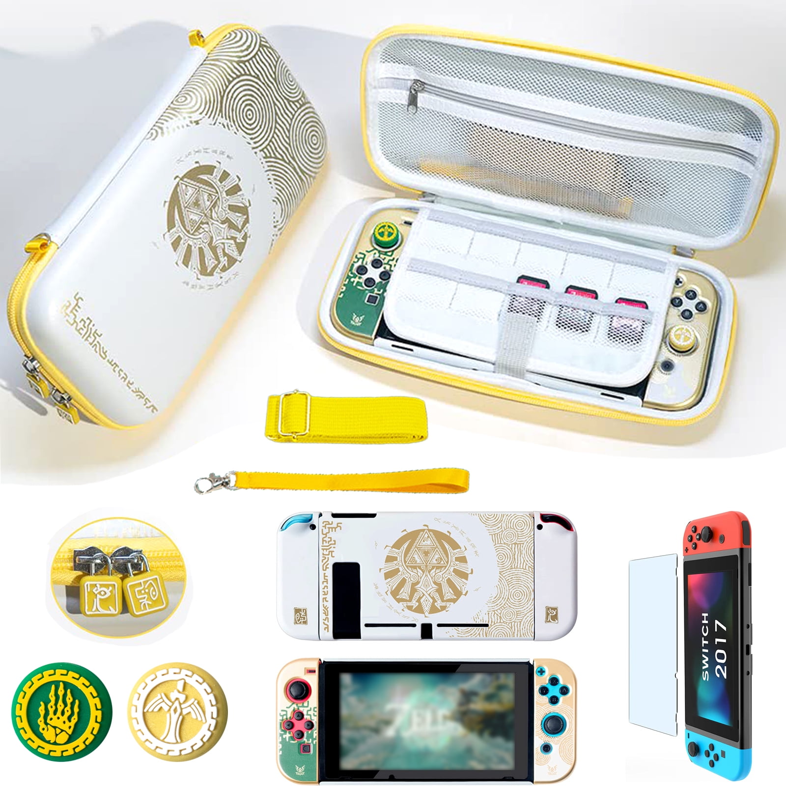 Bolsa De Almacenamiento Aaronmei Para Nintendo Switch Oled Con Carcasa Protectora, Protector De Pantalla Y Accesorios